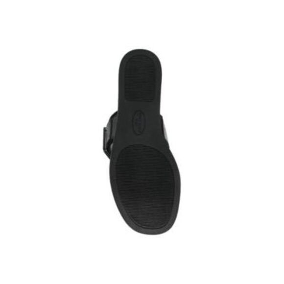 ANNE KLEIN Womens Black Brenda Round Toe Wedge Slip On Slide Sandals 10.5 M - Picture 4 of 4